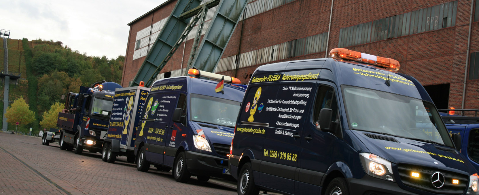 Ein Teil von Fahrzeugen von Gelsenrohr Pluska